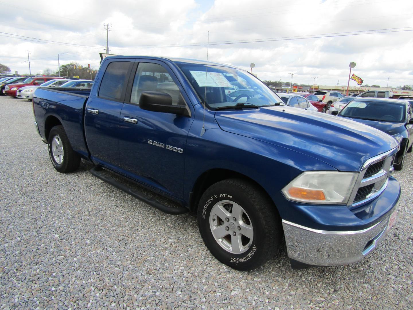 2011 Blue /Gray Dodge Ram 1500 SLT Quad Cab 2WD (1D7RB1GP1BS) with an 4.7L V8 SOHC 16V FFV engine, Automatic transmission, located at 15016 S Hwy 231, Midland City, AL, 36350, (334) 983-3001, 31.306210, -85.495277 - Photo#0